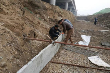 泾河新城县东路雨水出水口工程施工进度顺利